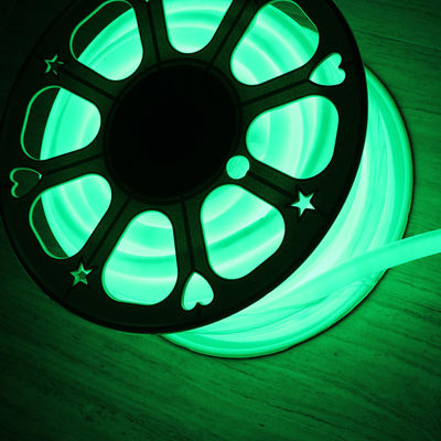 DC24v 360 degree emitting led neon flexible strip 16mm diameter green