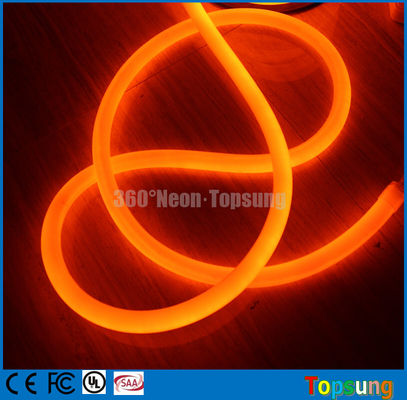 orange slim round PVC tube neon light 16mm 360 degree led neon flex DC24V