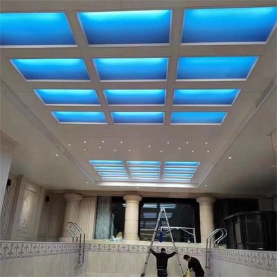 600x600mm led sky light stretch ceiling film sky light roofing window 24 hours sunshine changing setting panels