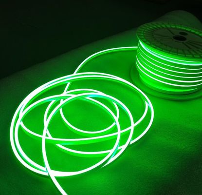 mini size 6x12mm 2835SMD 120leds/m green led neon flex tape 24v 5cm cuttable silicone flexible strips