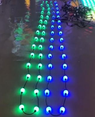 10 Ft Reel DMX 24v New LED Lights 50mm RGB LED Light Strings Globe 3D Balls