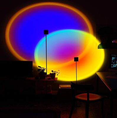 Modern Corner Stand Sunset Led Projector Lamp Photography Colorful USB