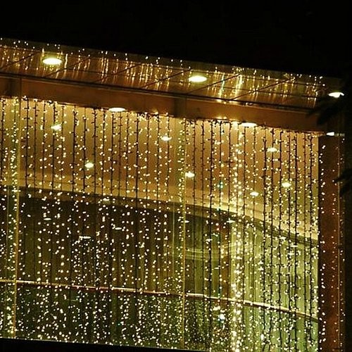 Top View 230v fairy outdoor christmas lighting curtain for garden