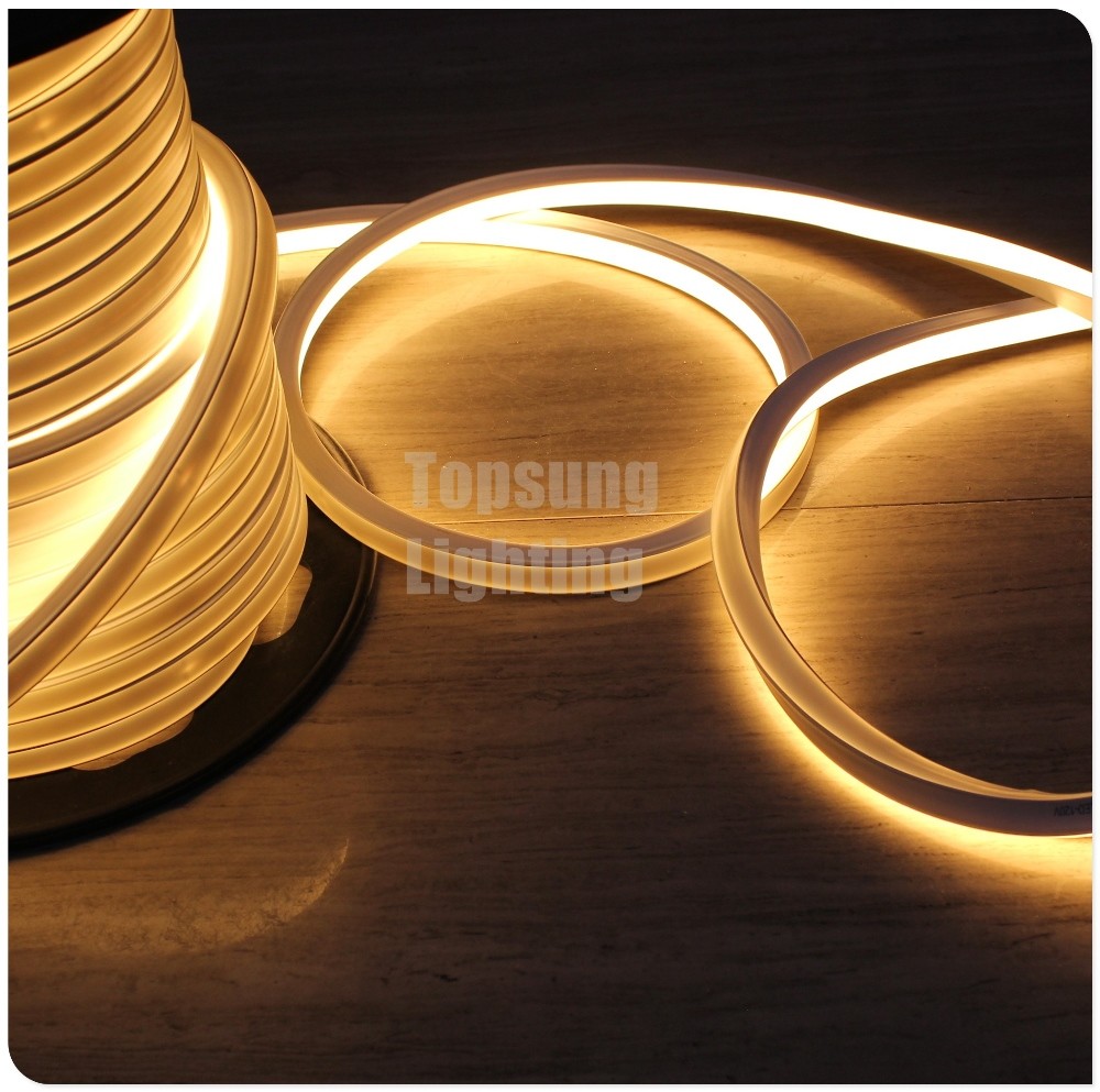 low voltage DC 12V warm white led neon flex rope light 16x16mm square