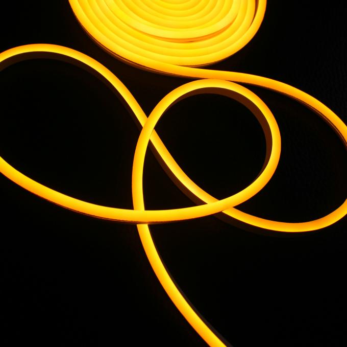 Super bright micro flexible led neon tube rope light strips yellow 2835
