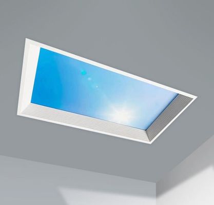 Topsung Artificial Skylight Led Panel Light Office Frame Ceiling Light 300x1200 Blue Sky White Cloud