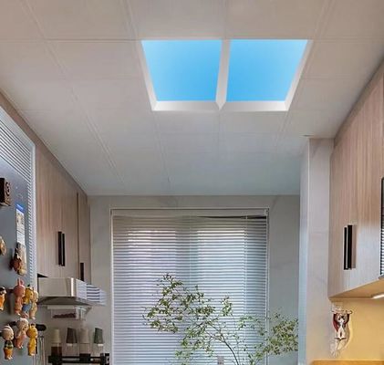 Topsung Artificial Skylight Led Panel Light Office Frame Ceiling Light 300x1200 Blue Sky White Cloud