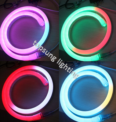 Magic rgb led neon lights 24v digital christmas lights flexible led neon tube