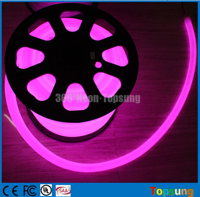 82 feet spool 24V 360 degree purple led neon lights for rooms dia 25mm round Wholesaler