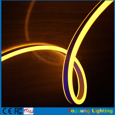 Pretty 230V double side emitting yellow led neon flexible strip for outdoor