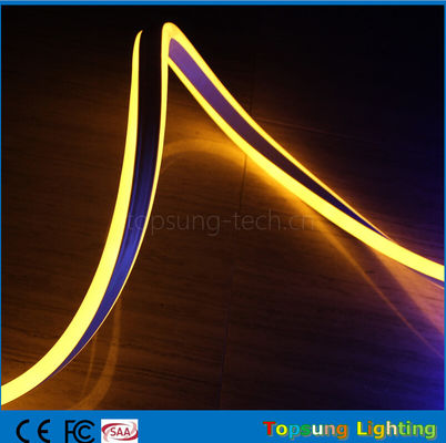 pretty 110V double side emitting yellow led neon flexible strip for outdoor