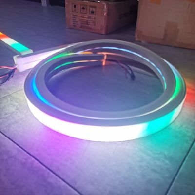 40mm Magic Topsung 24v 120Leds/M Flexible Ribbon Tube Waterproof Neon Strip RGB LED Neon Lights For Home xmas Decor