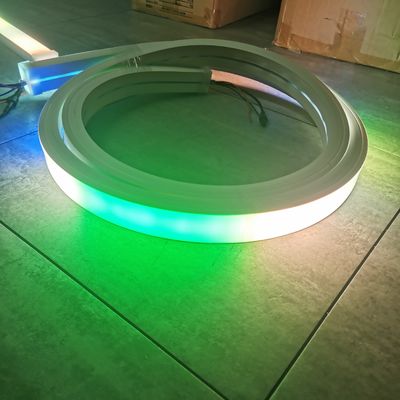 40mm Magic Topsung 24v 120Leds/M Flexible Ribbon Tube Waterproof Neon Strip RGB LED Neon Lights For Home xmas Decor