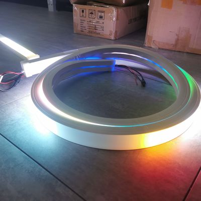 40mm Chasing 12V Dmx Led Neon 5050Rgb flex lampara navidea Dmx512 corner neon led tape 20m led rgbw light strip