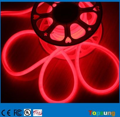 110V 220V 360 Degree Glow Flexible Round LED Neon Rope Light red color