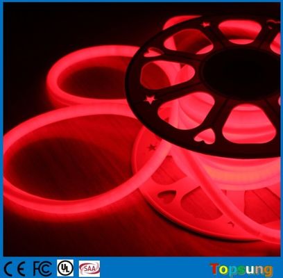 110V 220V 360 Degree Glow Flexible Round LED Neon Rope Light red color