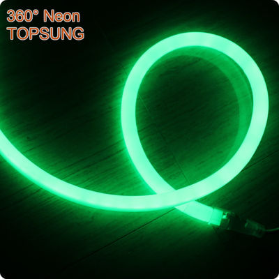 DC24v 360 degree emitting led neon flexible strip 16mm diameter green