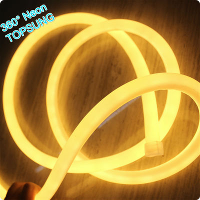 360 degree round mini led neon flex strip for xmas decoration 220v warm white mini 16mm