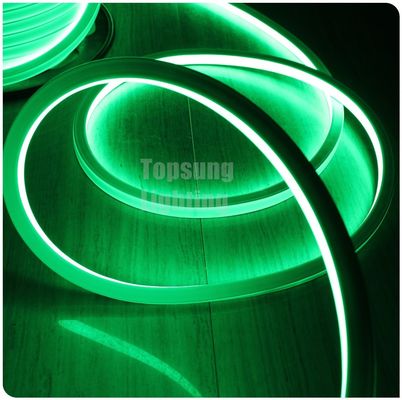 Popular 24V DC flat green led neon flex16x16mm square shape for home decoration