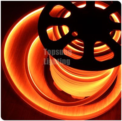 orange led neon flex DC 12V  16*16mm square flat neon rope light IP68 outdoor lighting