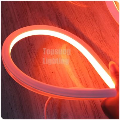 AC 220V orange square led neon flexible light 220v 16x16mm for shop decoration