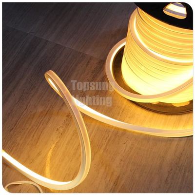 24v square warm white color decoration ip67 pvc led neon  light 16x16mm flat surface