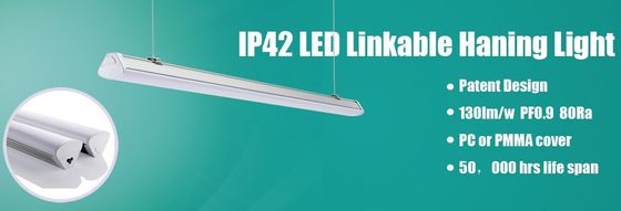 60w 1500mm Led Linear Suspension Lighting Max 42m Linkable