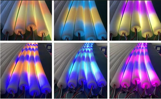 Magic 24v 360 degree led neon flex tubing pixel rgbic neon lightings 50mm dia led neon tube