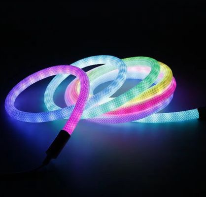 12v amazing woven cover rgbw 360 degree flexible soft tube pixel rgbic neon nen strips ribbon lightings