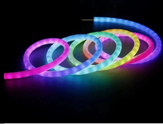 12v amazing woven cover rgbw 360 degree flexible soft tube pixel rgbic neon nen strips ribbon lightings