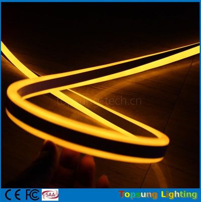 pretty 110V double side emitting yellow led neon flexible strip for outdoor