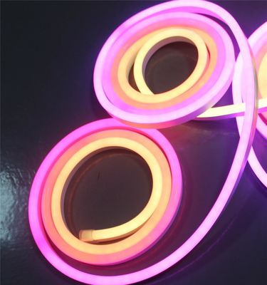 Topsung slim neon flexi 12v 10x20mm led rgb neon 90 degree backward bendable 5050 smd flex neon rgb roll controller