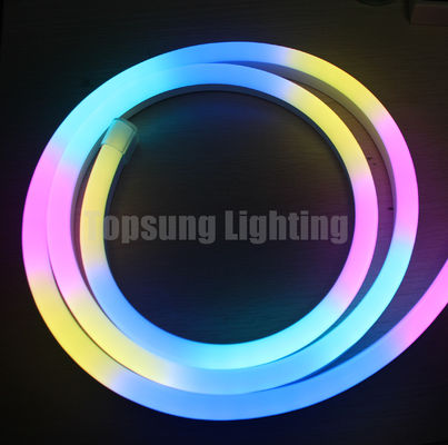 50m spool Topsung Lighting led neon strip flexible light 24v rgb digital neon 10x20mm ultra thin pixel neonflex