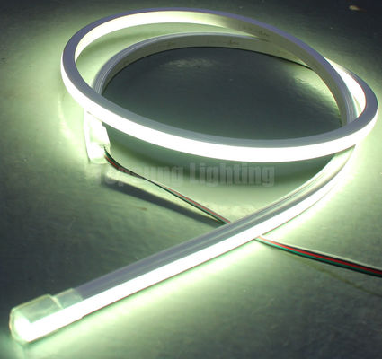 programmable rgbw 4 chip color changing led neon rope flexible strip 24v top-view square 17x17mm