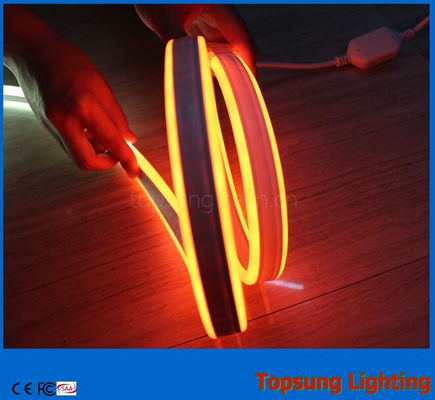 Topsung lighting 12v orange 100m mini double sided led neon rope strip waterproof 8.5*18mm light