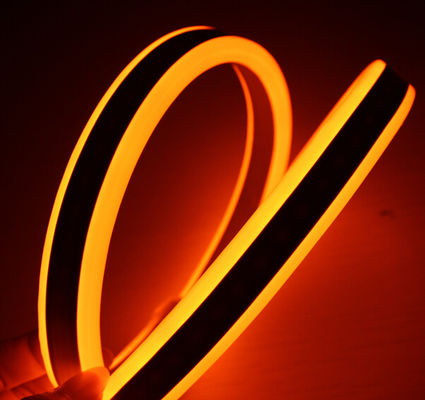 Topsung lighting 12v orange 100m mini double sided led neon rope strip waterproof 8.5*18mm light