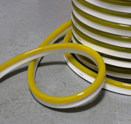 Yellow Colored pvc cover neon flexible strip 220v led neonflex ribbon rope 11x18mm slim waterproof outdoor decoration