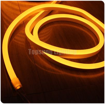 Yellow Colored pvc cover neon flexible strip 220v led neonflex ribbon rope 11x18mm slim waterproof outdoor decoration