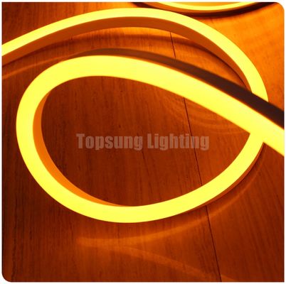 Yellow Colored pvc cover neon flexible strip 220v led neonflex ribbon rope 11x18mm slim waterproof outdoor decoration