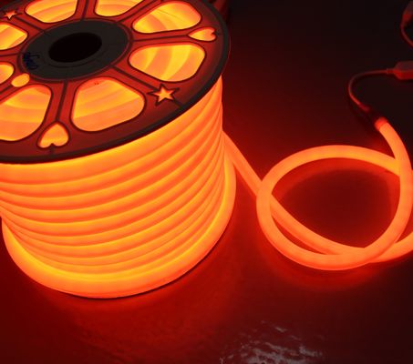 12v mini round 16mm diameter 360 degree emitting led neonflex rope light orange led neon soft tube