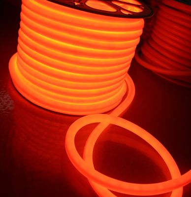 12v mini round 16mm diameter 360 degree emitting led neonflex rope light orange led neon soft tube