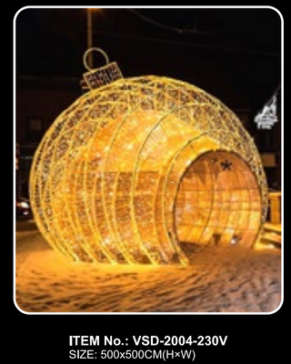 custom led christmas motif light 3d giant balls street lamps