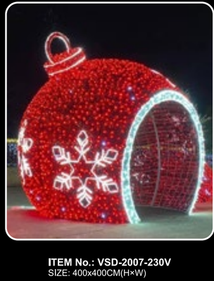 custom led christmas motif light 3d giant balls street lamps