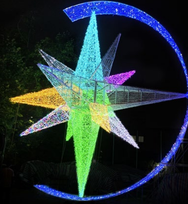 event giant programmable rgb color change christmas outdoor street decoration led 3d arch motif lights time tunnel lighting