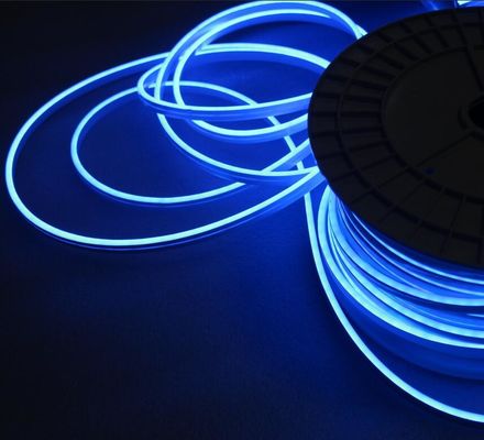 12v blue color led neon ribbon light 6*12mm micro neon rope light