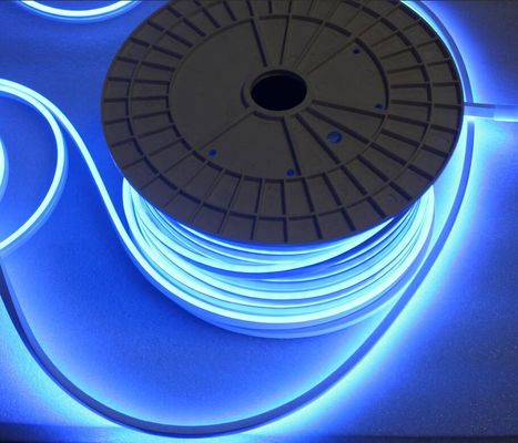 12v blue color led neon ribbon light 6*12mm micro neon rope light