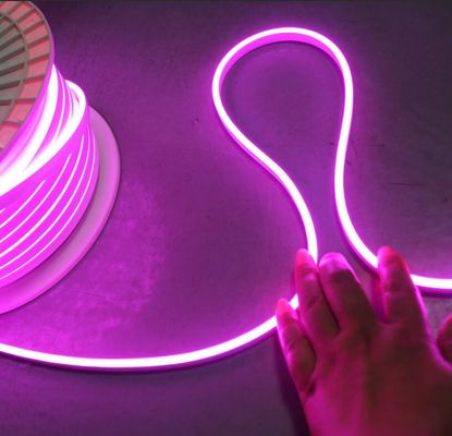 High Quality Custom Sign 12V Waterproof micro size 5mm Led Neon Light Flex rope lights pink purple