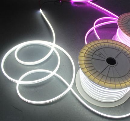 24v 6mm mini neon flexible led strips lights 2835 smd silicone coating ribbon white