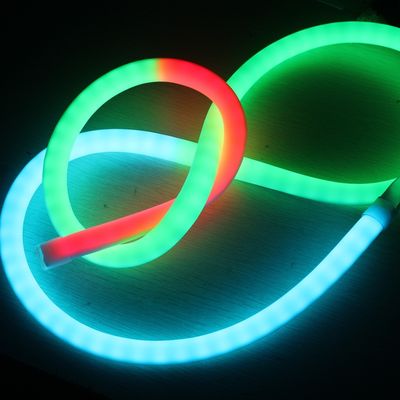 24v pretty pixel chasing led neon rgb 360 degree soft ribbon tube silicone material