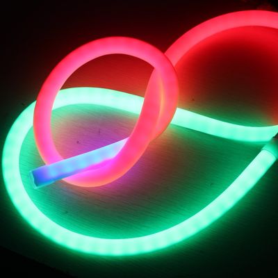 24v pretty pixel chasing led neon rgb 360 degree soft ribbon tube silicone material